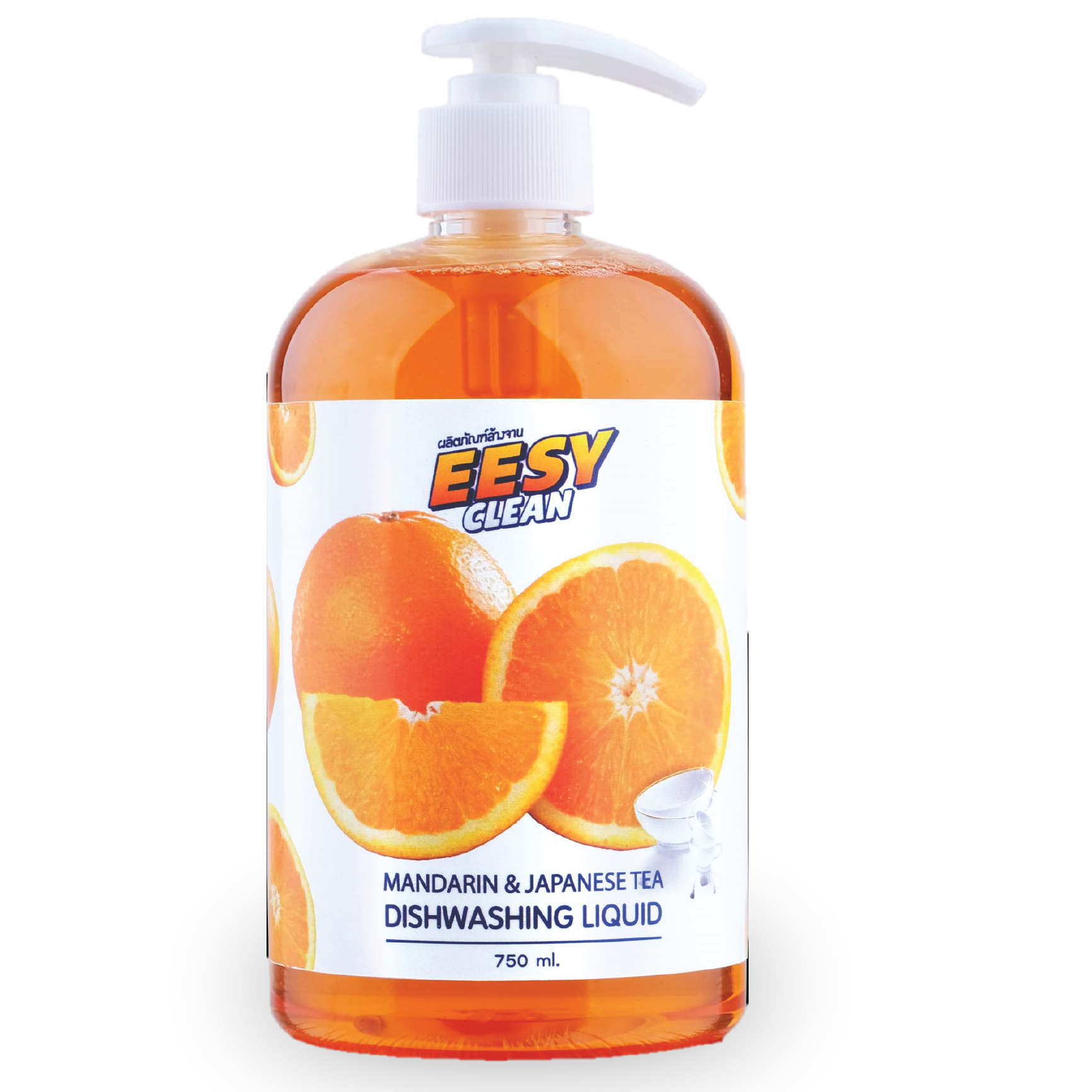 ผลิตภัณฑ์ล้างจาน EESY CLEAN กลิ่นส้มแมนดารินและชาเขียวญี่ปุ่น ขนาด 750